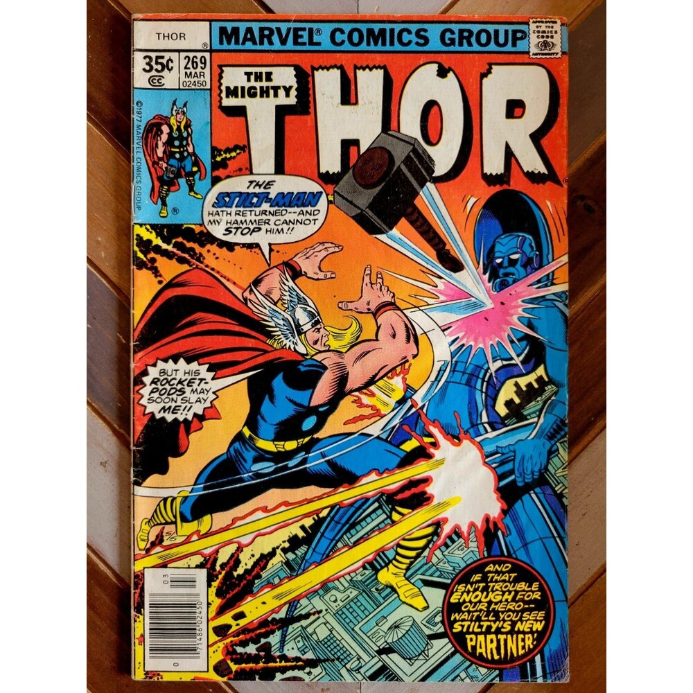 Thor #269 Newsstand VG (1978) Simonson Cover! Battle vs. Stilt-Man & Blastaar!